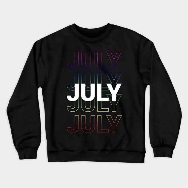 Born In July Crewneck Sweatshirt by car lovers in usa